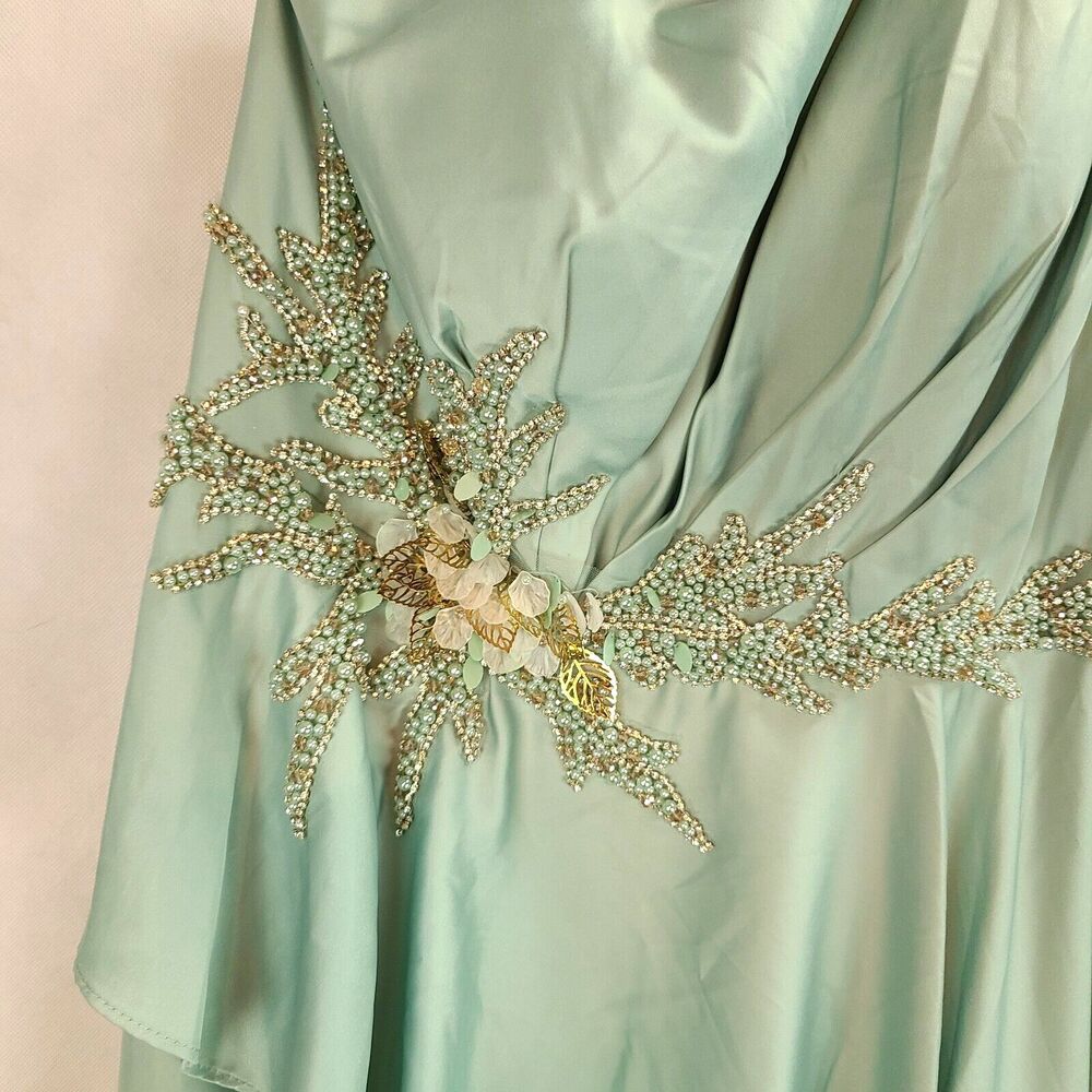New MAC DUGGAL 11262 Sage Embellished One Shoulder Asymmetrical Gown Wm (16)$598 - Picture 7 of 16